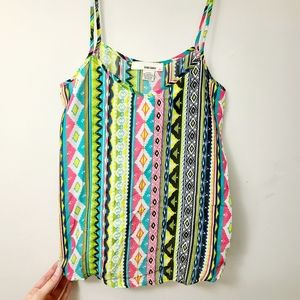 Sans Souci Retro Y2K Print Tank Top Size Small